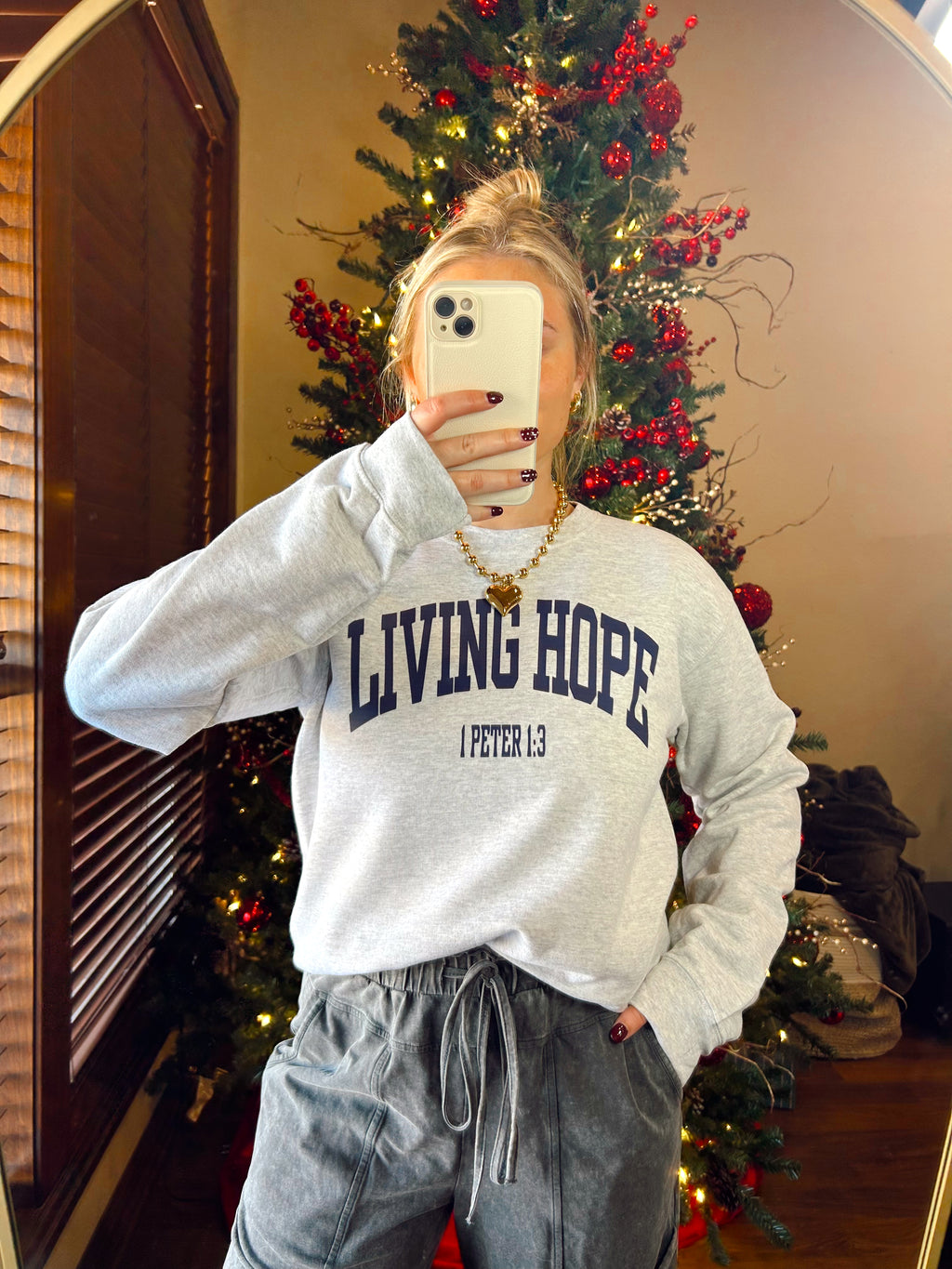 Living Hope Crewneck- Grey