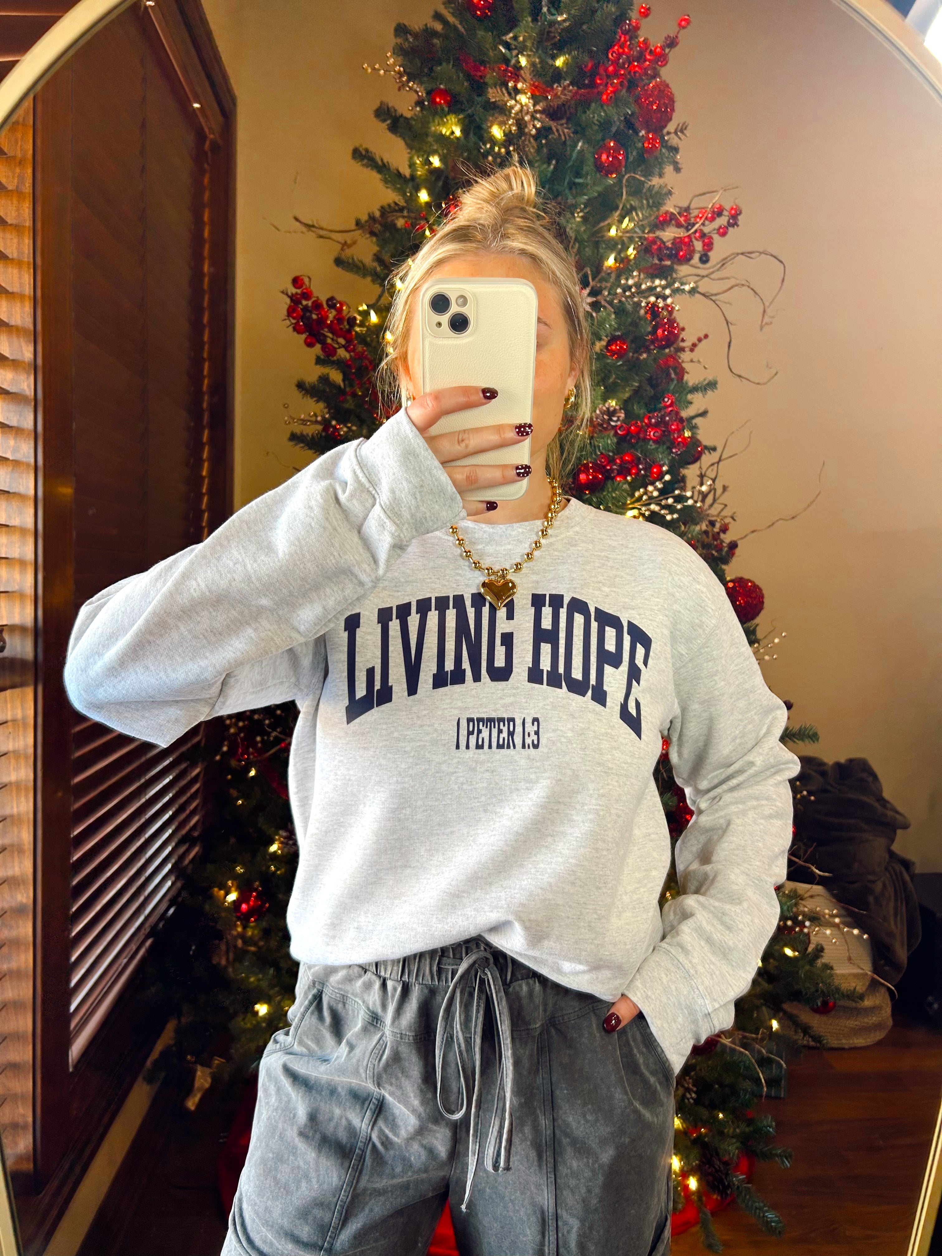 Living Hope Crewneck- Grey