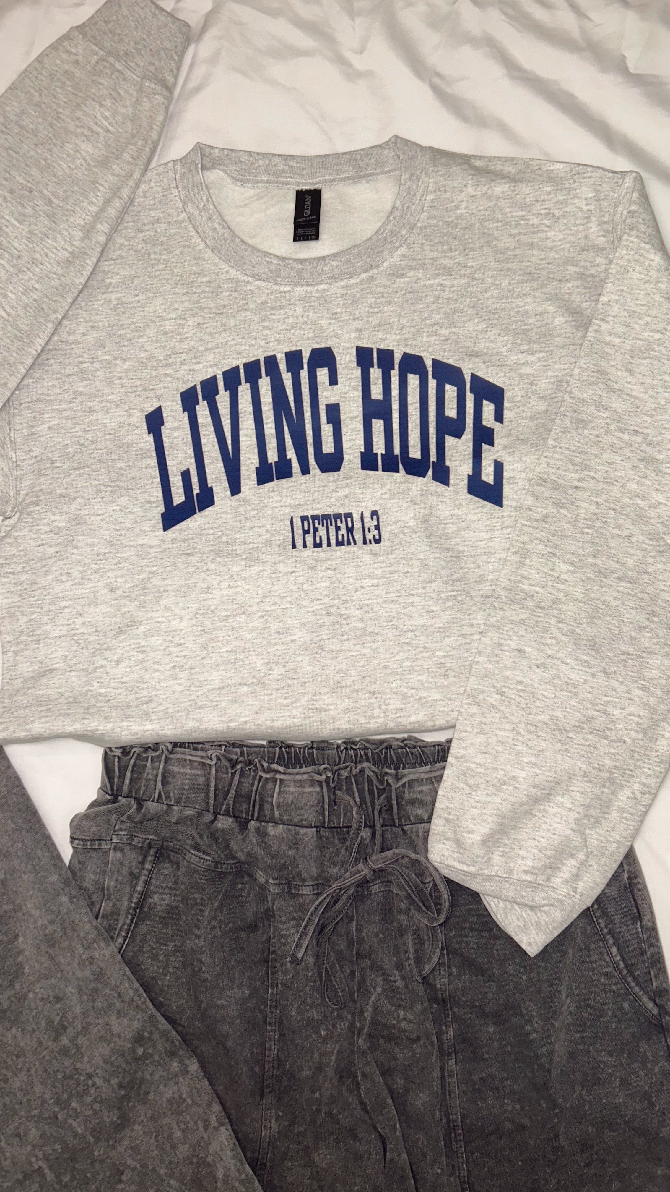 Living Hope Crewneck- Grey