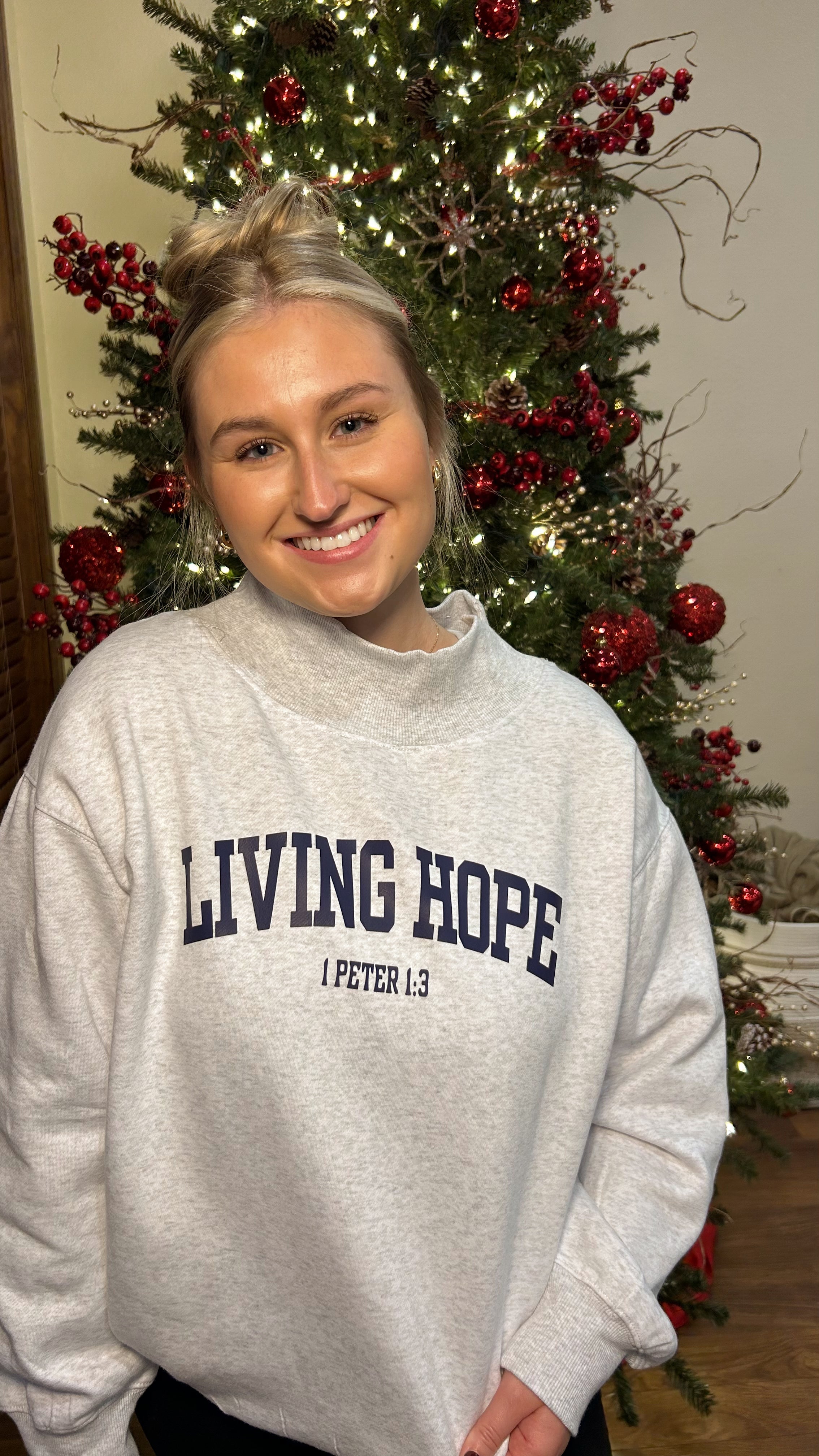Living Hope Mock Neck Sweatshirt