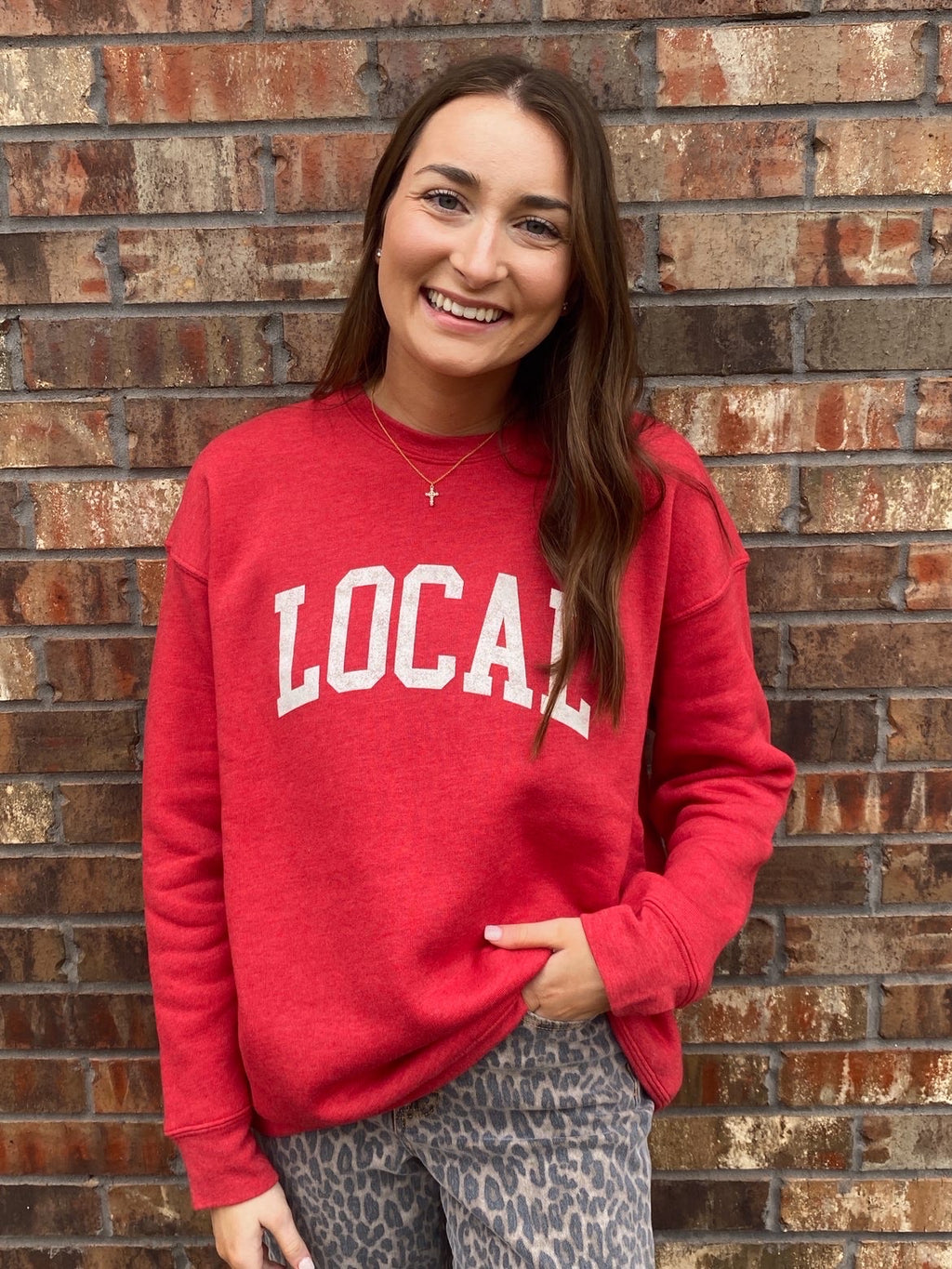 Local Crewneck- Red