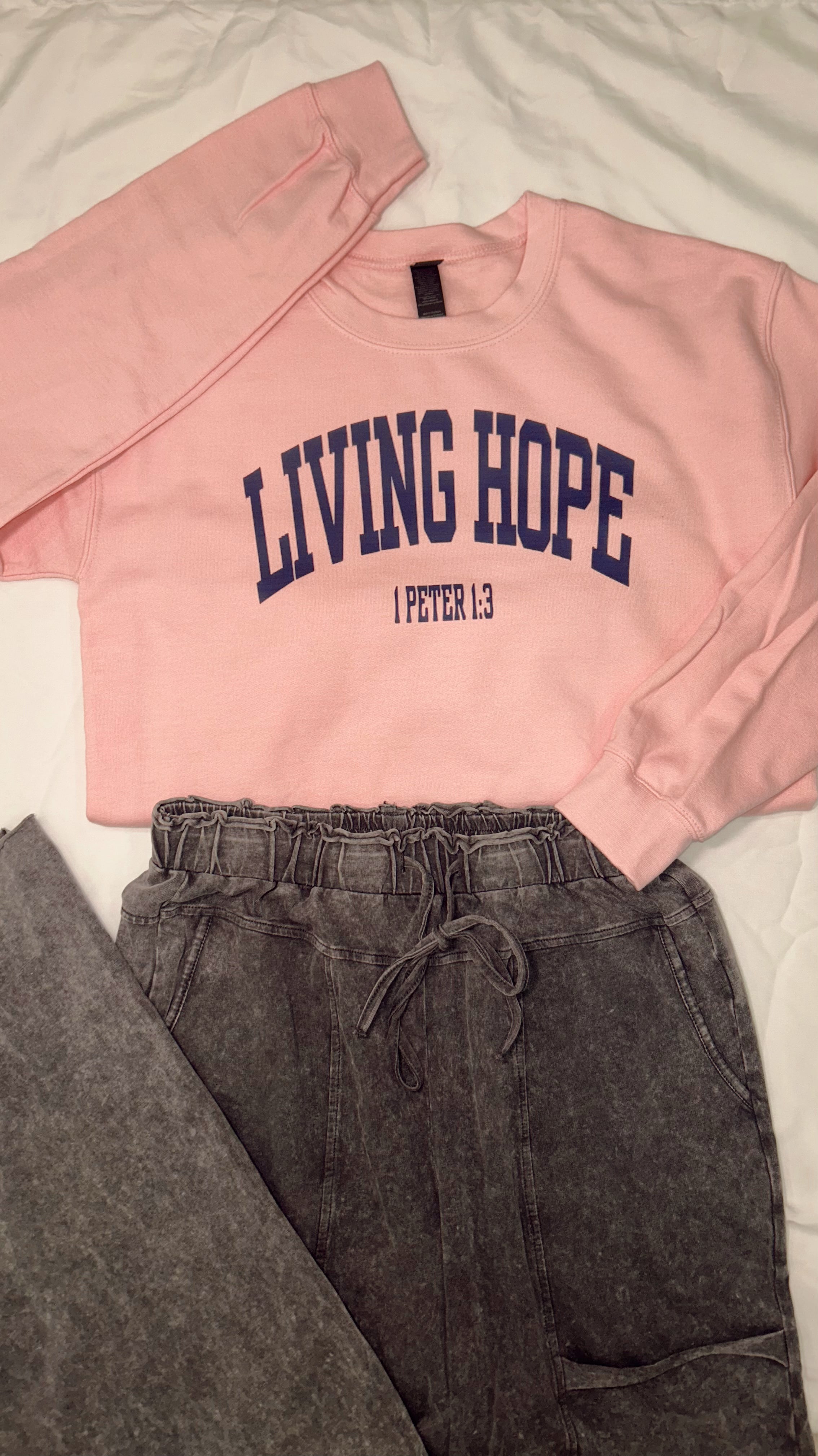 Living Hope Crewneck- Pink