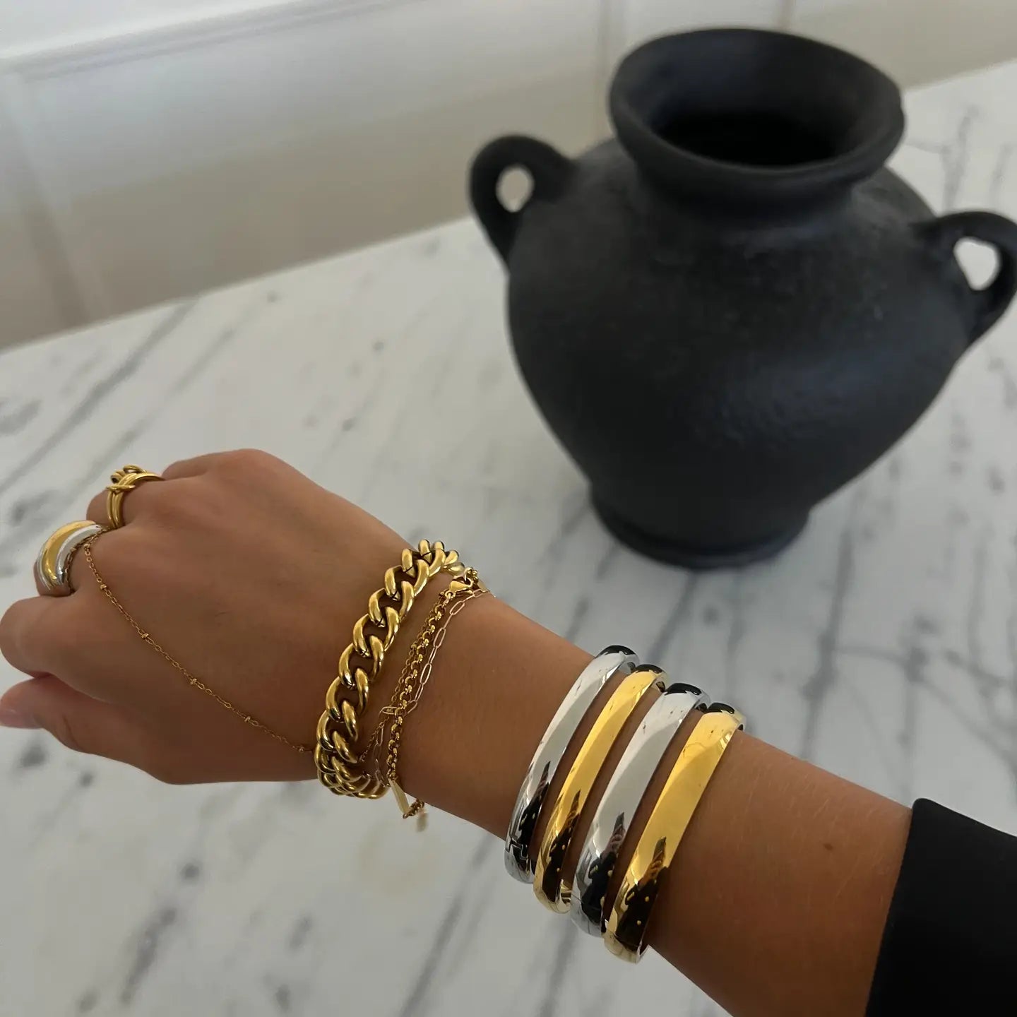 Gemma 4MM Bangle- Silver