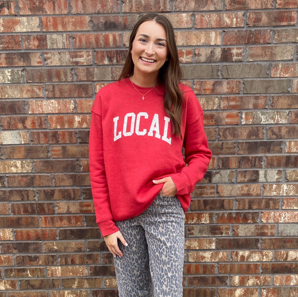 Local Crewneck- Red