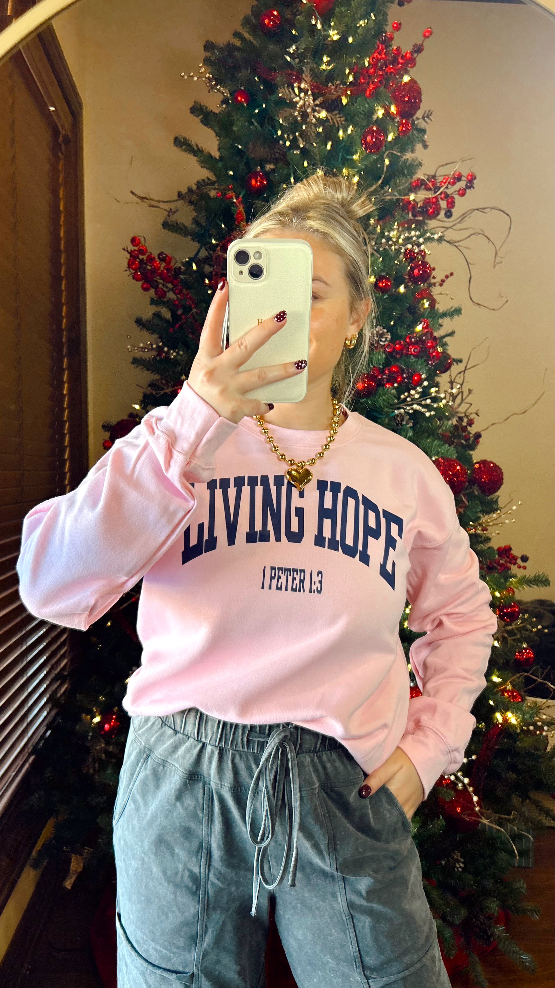 Living Hope Crewneck- Pink