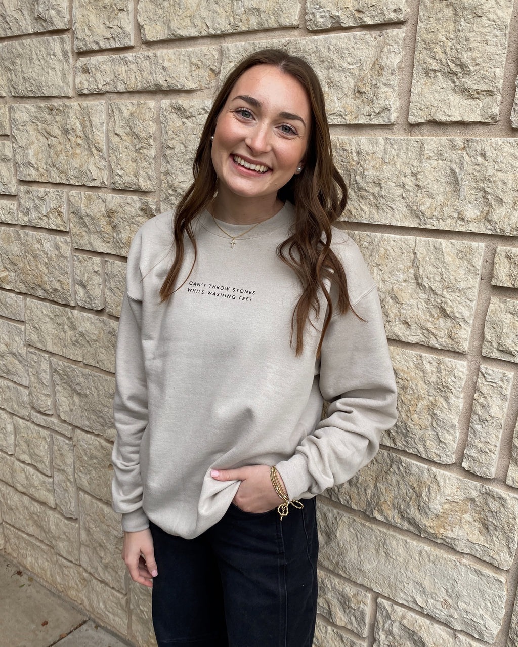 Can't Throw Stones Crewneck